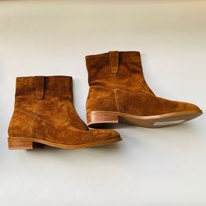 NWT! REBECCA  MINKOFF Suede Boots Rust/Brown 7.